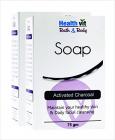 Healthvit Bath and Body Activated Charcoal Soap, 75g (Pack of 2)