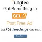 Post an Ad on Junglee & Get Rs 50 Freecharge Coupon