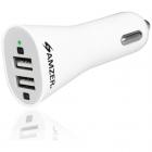 Amzer 96279 Dual USB Handy Car Charger - White