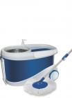 Gala Jet Spin mop with stainless steel wringer, jumbo wheels and 2 refills (White and Blue)