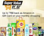 Shop worth Rs. 100/ 200/ 300 & get Rs. 250/ 500/ 750 Cashback