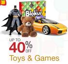 Up to 40% off on Toys & Games