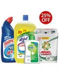 Dhulai Pack -Ariel 1 Kg Frontload+Harpic 1 Ltr+Lizol 1 Ltr+Dettol Handwash