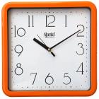 Ajanta Quartz Square Plastic Wall Clock (23.9 cm x 3.2 cm x 23.9 cm, Orange)