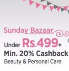 Sunday Bazaar - Steal Deals Upto 50 % Cashback