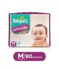 Pampers Active Baby Diapers Medium Size 90 pc Pack
