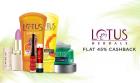 Lotus Beauty Products Flat 45% Cashback