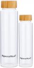 Signoraware Bamboo 1ltr and Bamboo 750ml (Combo Borosilicate Glass), 1000ml+750ml, Set of 2, Clear