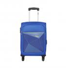 Safari Prisma 57 Cms Polyester Blue Cabin 4 wheels Soft Suitcase