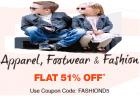 Flat 51% OFF On Apparel, Footwear & Fashion