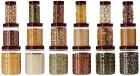 Amazon Brand - Solimo Checkered Jar Set of 18