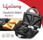 Lifelong Sandwich Maker (115 Triangle Plate) Toast, Grill(Black)
