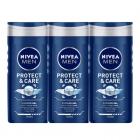Nivea Men Original Care Shower Gel, 250 ml (Pack of 3)