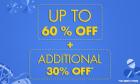 UP TO 60% OFF + GET ADDITIONAL 30% OFF On Fashion Products