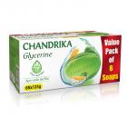 Chandrika Glycerine Soap Pack of 6, 125g each