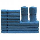 Story@Home Sensational Solid 10 Piece 450 GSM Cotton Face Towel Set - Navy Blue