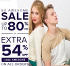 Upto 80% off + Extra 54% off on all orders