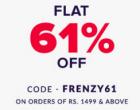 Flat 61% off on all products on Rs. 1499 & above