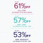 Flat 61% off on 1599 & above till 3 PM
