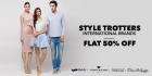 FLAT 50% off on International Brands like Gas, Tom Tailor etc