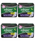 Whisper Ultra Night XL Wings Extra Heavy Flow 7 Pads Pack of 4