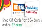 Shop from 80+ Brands of Gift Cards and get 5% Extra