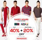 Happy Hours Sale: Flat 40%+Extra 20% off on Peter England & People