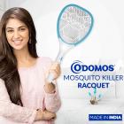 Odomos Mosquito Killer Racquet - 1200 mAh Battery | Rechargeable Insect Killer Bat with LED Light
