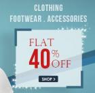 End of season sale, Clothing, footwear, accessories flat 40% off