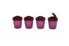 Signoraware Medium Spice Shaker Set, 90ml, Set of 4, Maroon