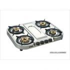 Suryaflame Stela 4 burner Gas Stove, silver