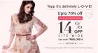 Upto 70% off + Extra14% off site wide
