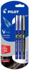 Pilot V7 Liquid Ink Roller Ball Pen (2 Blue + 1 Black)