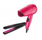 Philips HP8643/46 Styling Kit with Straightener and Dryer (Pink/Black)