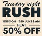 Flat 50% off on Clothing