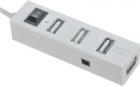 Quantum 4 Port USB Hub with Switch and LED Indicator -Color may vary(Black or White)