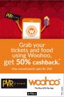 Grab Your Ticket & Food Using Woohoo , Get 50% Cashback