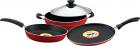 Pigeon By Stovekraft Rapido Induction Base Non-Stick Cookware Gift Set, 4 Pieces, Red