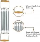 Strauss Chest Expander With 5 Springs Resistance Tube  (Silver)