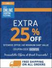 Extra 25% off on Sitewide