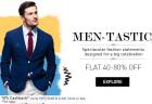 Flat 40% -80% off on Men