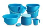 All Time 7 Piece Plastic Bathroom Set, Blue