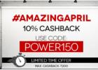 10% cashback on adding money, Max cashback 200