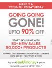 Going Going Gone Upto 90% off