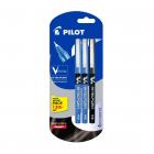 Pilot V5 Liquid Ink Roller Ball Pen - 2 Blue + 1 Black