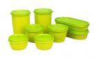 Princeware Modular Plastic Container Set, 8-Pieces, Green