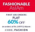 Flat 60% Off on Orders Rs.1499 & Above
