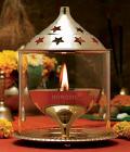 Borosil Akhand Diya (Medium, Brass)