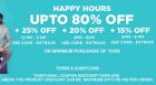Fashion Upto 80% off + extra 25% off on Rs. 2299  from 12 - 3 Pm)