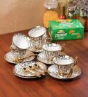 Deseo 18 pc Cup And Saucer Set